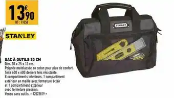 Brico Cash Sac à Outils 30 Cm Stanley offre