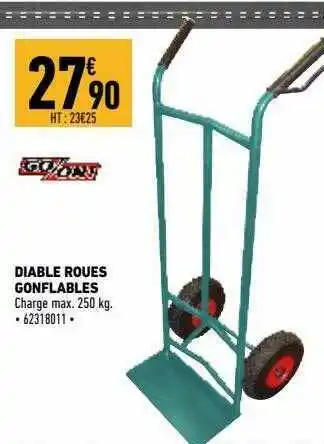 Brico Cash Diable Roues Gonflables Go On! offre