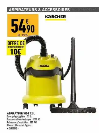 Brico Cash Aspirateur Wd2 12 L Kärcher offre