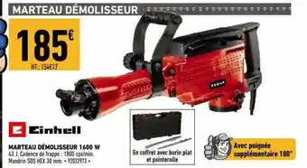 Brico Cash Marteau Démolisseur 1600 W Einhell offre