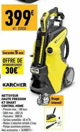 Brico Cash Nettoyeur Haute Pression K7 Smart Control Home Kärcher offre