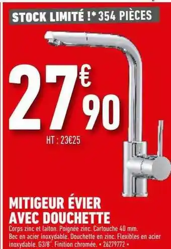 Brico Cash Mitigeur évier Avec Douchette offre