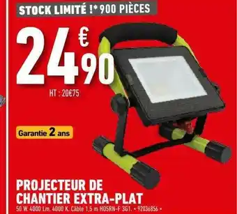 Brico Cash Projecteur De Chantier Extra-plat offre