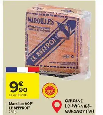 Carrefour Market Maroilles Aop Le Beffroi offre