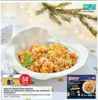 Intermarché Recette Presto Pour Risotto Bisque De Homard Et Crevettes Asc Surgelée Pescanova offre