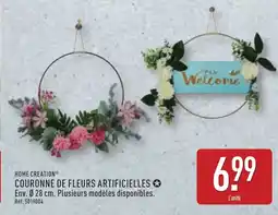 ALDI HOME CREATION® Couronne de fleurs artificielles offre