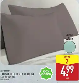 ALDI NOVITESSEⓇ Taies d'oreiller percale offre