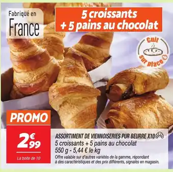 Netto Assortiment de viennoiseries pur beurre x10 offre