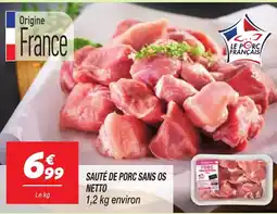 Netto NETTO Sauté de porc sans os offre