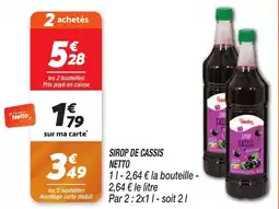 Netto NETTO Sirop de cassis offre