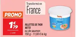 Netto NETTO Rillettes de thon offre