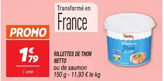 Netto NETTO Rillettes de thon offre