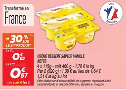 Netto NETTO Crème dessert saveur vanille offre