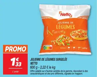 Netto NETTO Julienne de légumes surgelée offre