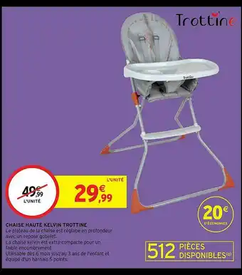 Chaise Haute Kelvin Trottine