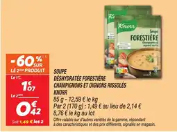 Netto KNORR Soupe déshydratée forestière champignons et oignons rissolés offre