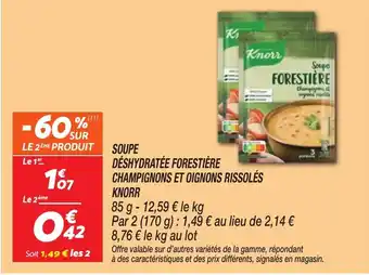 Netto KNORR Soupe déshydratée forestière champignons et oignons rissolés offre