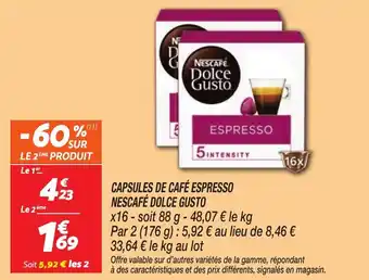 Netto NESCAFÉ DOLCE GUSTO Capsules de café espresso offre