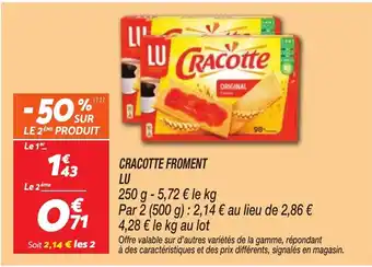 Netto LU Cracotte froment offre