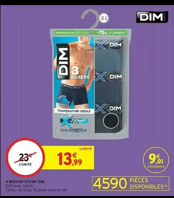 Intermarché 3 Boxers Xtemp Dim offre