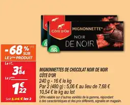 Netto CÔTE D'OR Mignonnettes de chocolat noir de noir offre