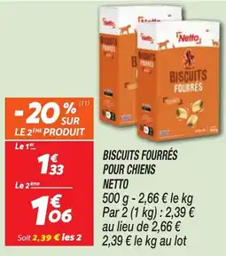 Netto NETTO Biscuits fourrés pour chiens offre