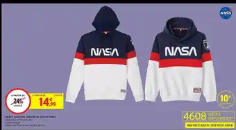 Intermarché Sweat Capuche Junior Ou Adulte Nasa offre