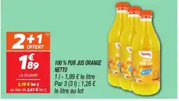 Netto NETTO 100% pur jus orange offre