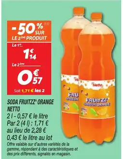 Netto NETTO Soda fruitzz' orange offre