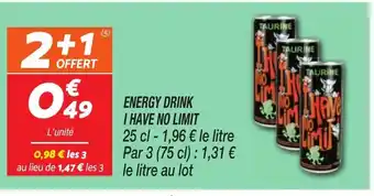 Netto Energy drink i have no limit offre