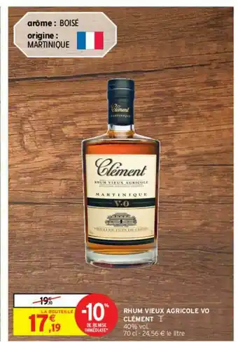 Intermarché Contact Rhum Vieux Agricole Vo Clément -10% Remise Immédiate offre