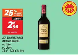 Netto BARON DE LESTAC Aop bordeaux rouge offre