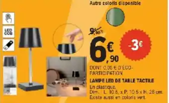 E.Leclerc Lampe led de table tactile offre