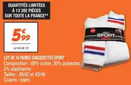 Netto Lot de 10 paires chaussettes sport offre