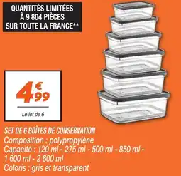 Netto Set de 6 boîtes de conservation offre