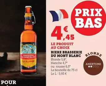 Bi1 Biere brasserie du mont blanc blond offre