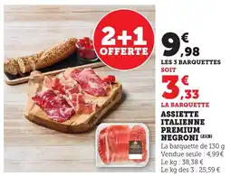 Bi1 Assiette italienne premium negroni offre