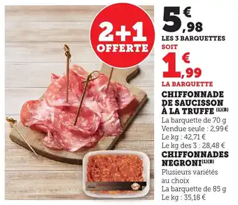 Bi1 Chiffonnade de saucisson à la truffe offre