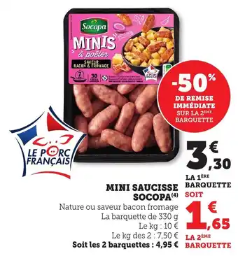 Bi1 SOCOPA  Mini saucisse offre