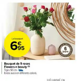 Carrefour Market Bouquet De 9 Roses Flowers N Beauty offre