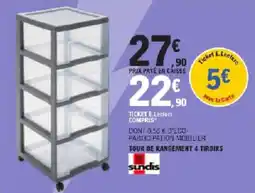 E.Leclerc Tour de rangement 4 tiroirs offre