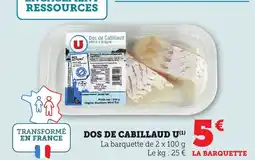 Bi1 U Dos de cabillaud offre