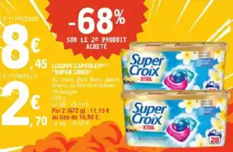 E.Leclerc Lessive capsules Super Croix offre