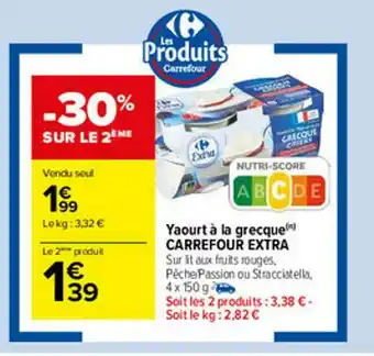 Carrefour Market Yaourt à La Grecque Carrefour Extra offre