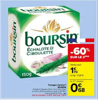 Carrefour Market Fromage à Tartiner Bousin offre