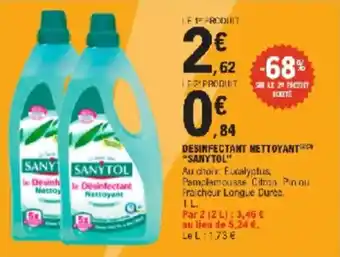 E.Leclerc Desinfectant nettoyant sanytol offre