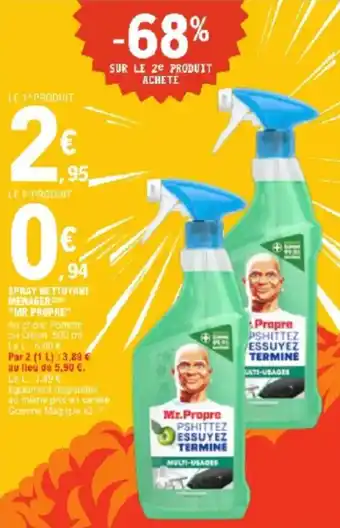 E.Leclerc Spray nettoyant menager mr.propre offre