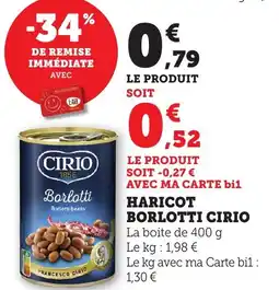 Bi1 CIRIO Haricot borlotti offre