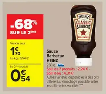 Carrefour Market Sauce Barbecue Heinz offre