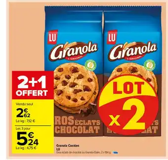 Carrefour Market Granola Cookies Lu offre